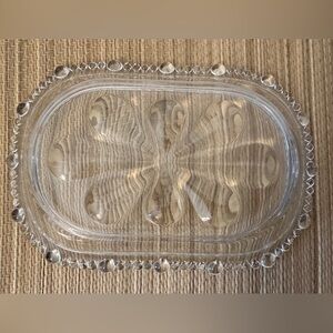 Paden City Glass Company Gazebo Pattern Tray Vintage